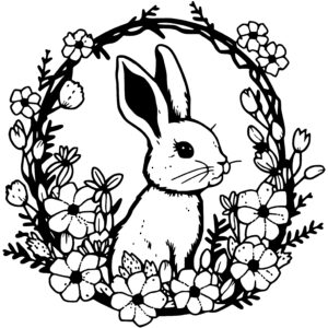 Rabbit Flower Wreath