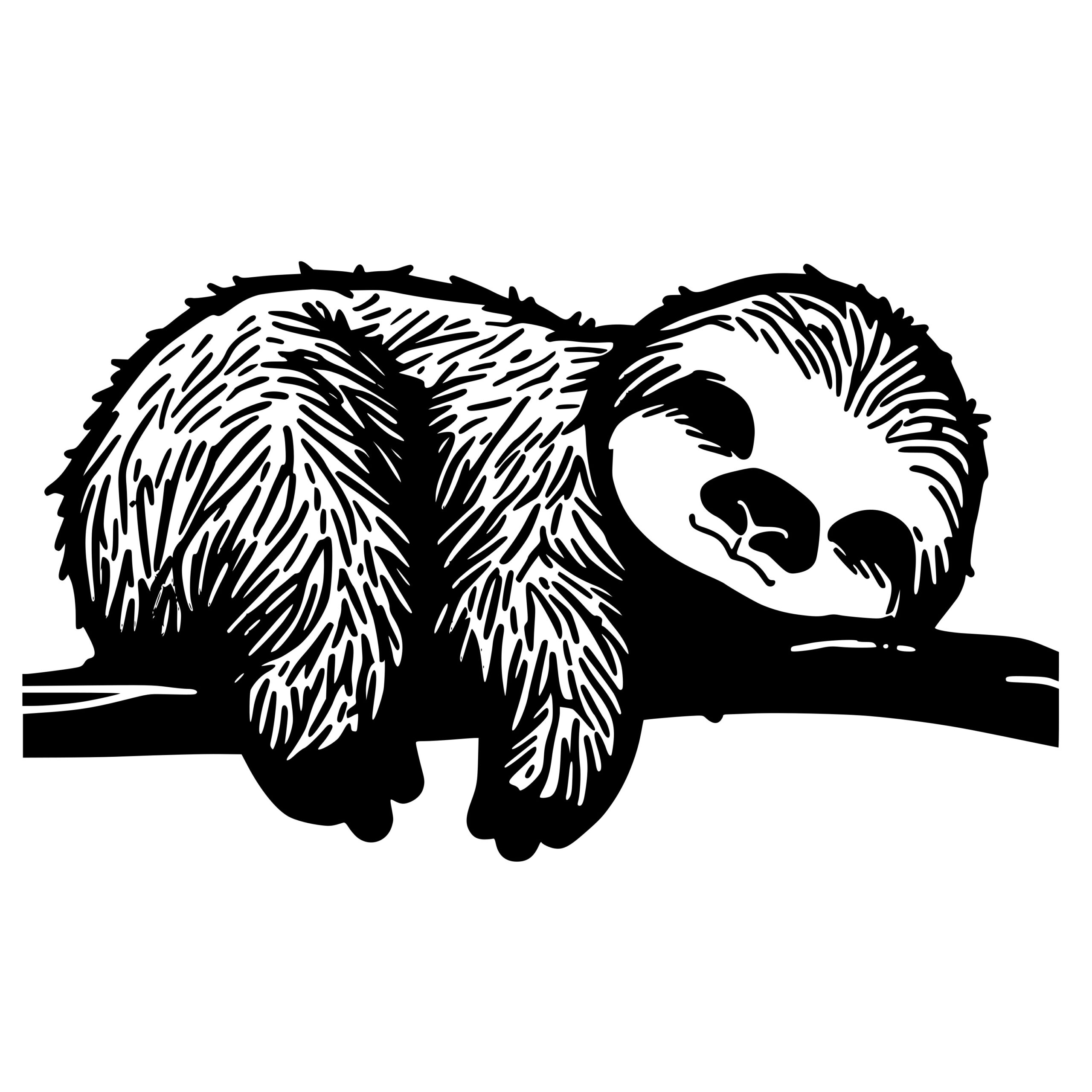 Sloth Sleeping SVG File for Cricut, Silhouette, Laser Machines
