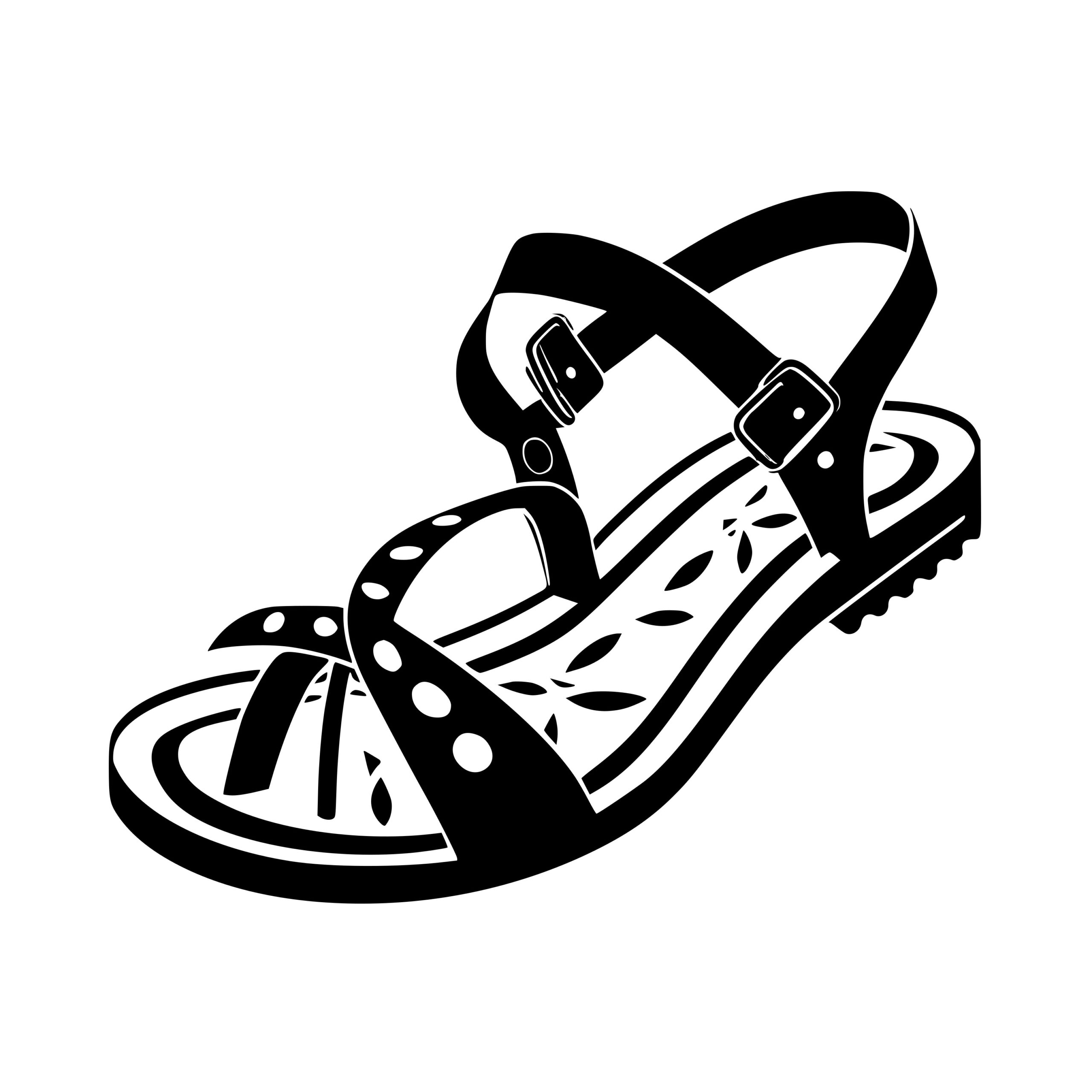 Fun and Flirty Sandals SVG File for Cricut, Silhouette, Laser Machines