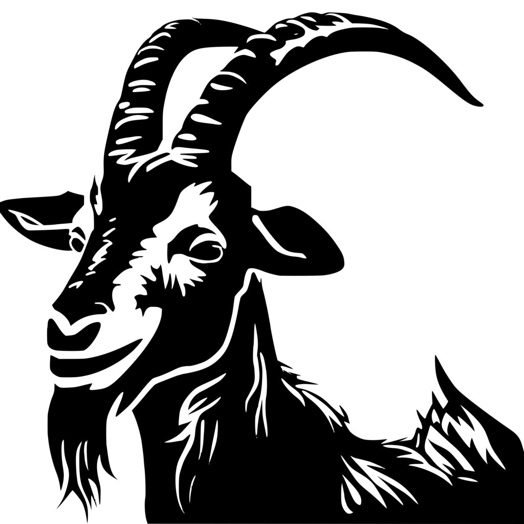 Grinning Goat SVG File: Instant Download for Cricut, Silhouette, Laser ...