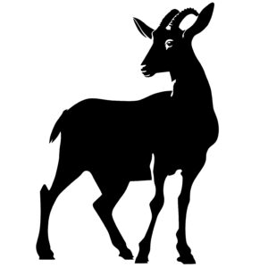 Adorable Goat Silhouette