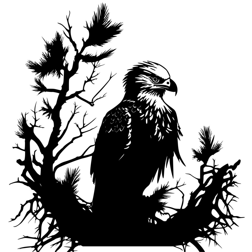 Nesting Nature Eagle SVG File for Cricut, Silhouette, Laser Machines