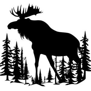 Mountain Moose Silhouette