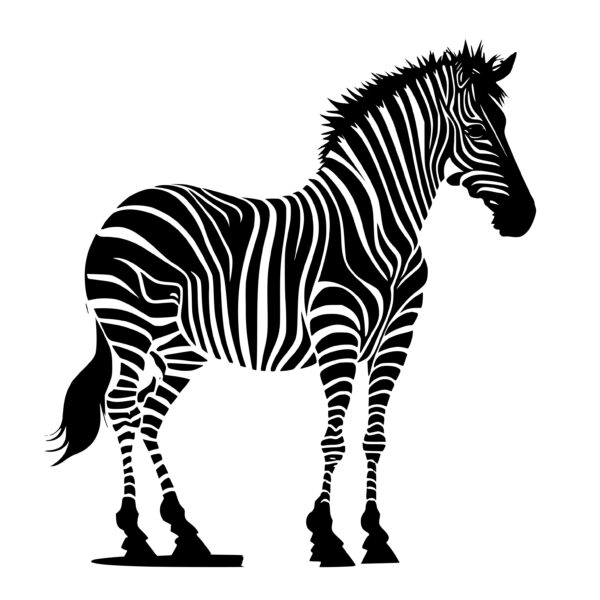 Beautiful Zebra SVG File for Cricut, Silhouette, Laser Machines