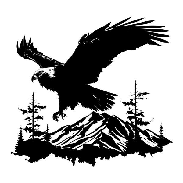 Soaring Eagle Adventure SVG File for Cricut, Silhouette, and Laser Machines