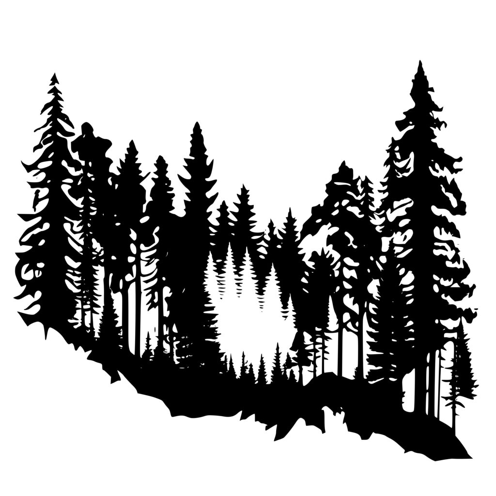 Escape to Nature: Treeline SVG File for Cricut, Silhouette, Laser