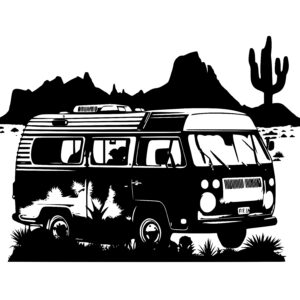 Van in Desert