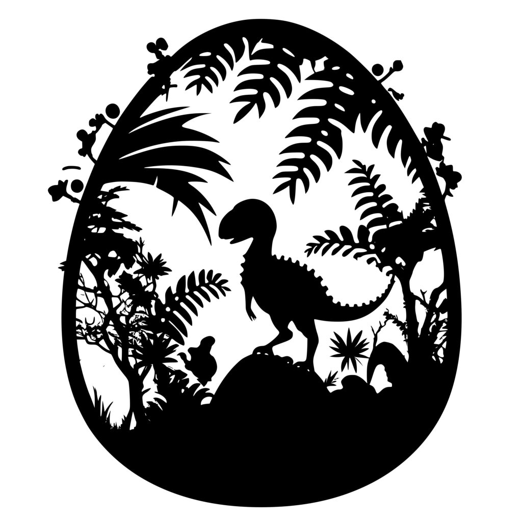 Instant Download Dino Egg Scene SVG PNG DXF Files For Cricut
