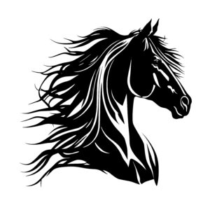 Horse with a Long Mane