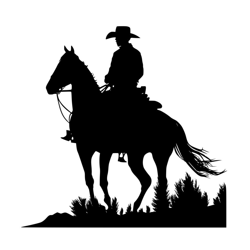 Horseback Riding Cowboy Svg File: Instant Download For Cricut 