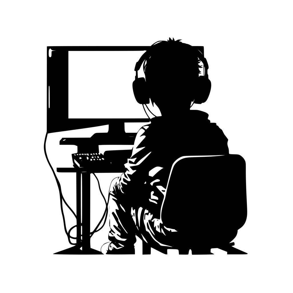 boy-playing-computer-games-svg-file-for-cricut-silhouette-laser-machines