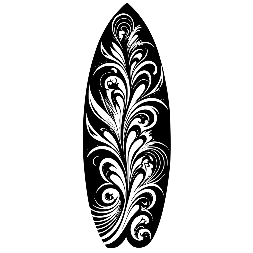 Surfboard SVG File for Cricut, Silhouette, Laser Machines: Instant Download