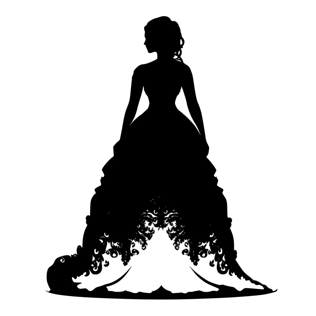 Elegant Dress SVG File for Cricut, Silhouette, and Laser Machines