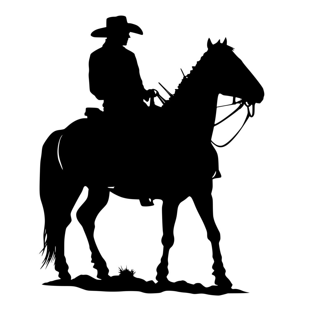 Western Rodeo Horse SVG File for Cricut, Silhouette, Laser Machines