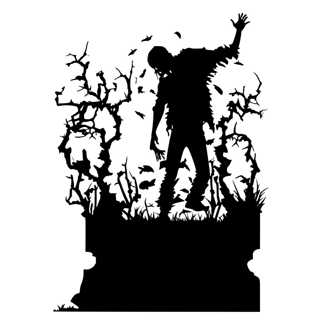 Zombie Rising From Grave SVG File for Cricut and Silhouette