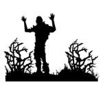 Zombie Rising from Grave