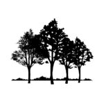 4 Trees Silhouette