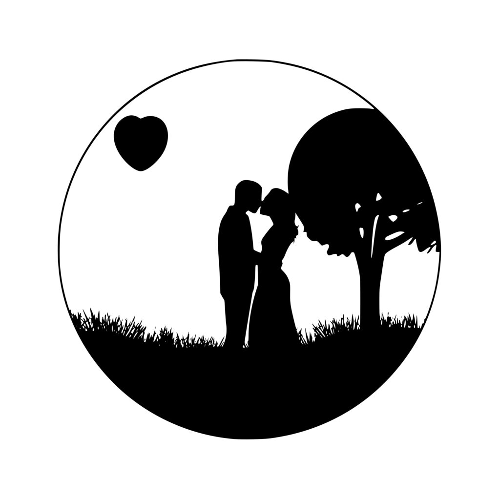 Moonlit Love SVG File: Instant Download for Cricut, Silhouette & Laser ...