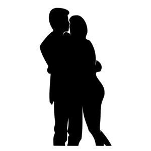 Hugging Couple Silhouette