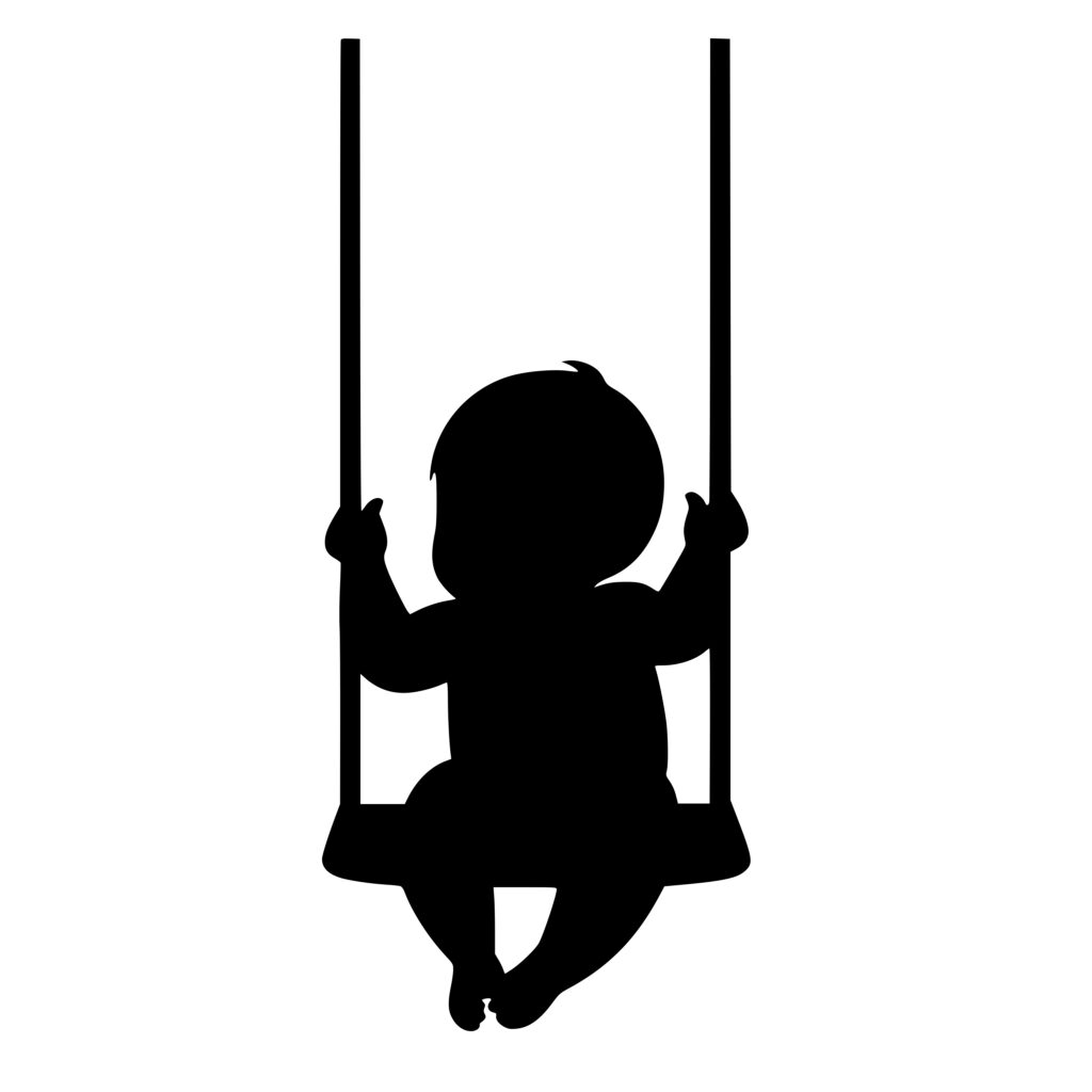 Baby Swinging SVG File for Cricut, Silhouette, Laser Machines