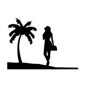 Woman and Palm Tree