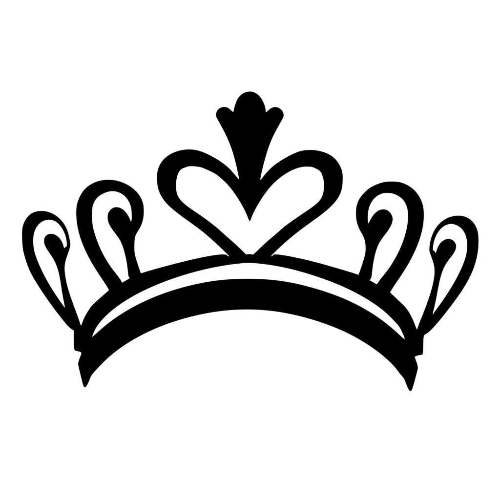 Instant Download SVG/PNG/DXF Party Tiara with Heart for Cricut, Silhouette