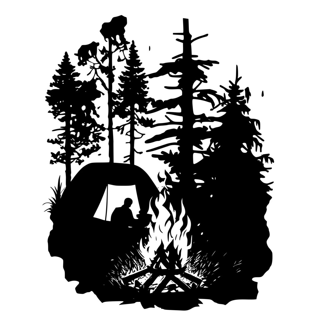 Great Outdoors Campfire: SVG File for Cricut, Silhouette, Laser Machines