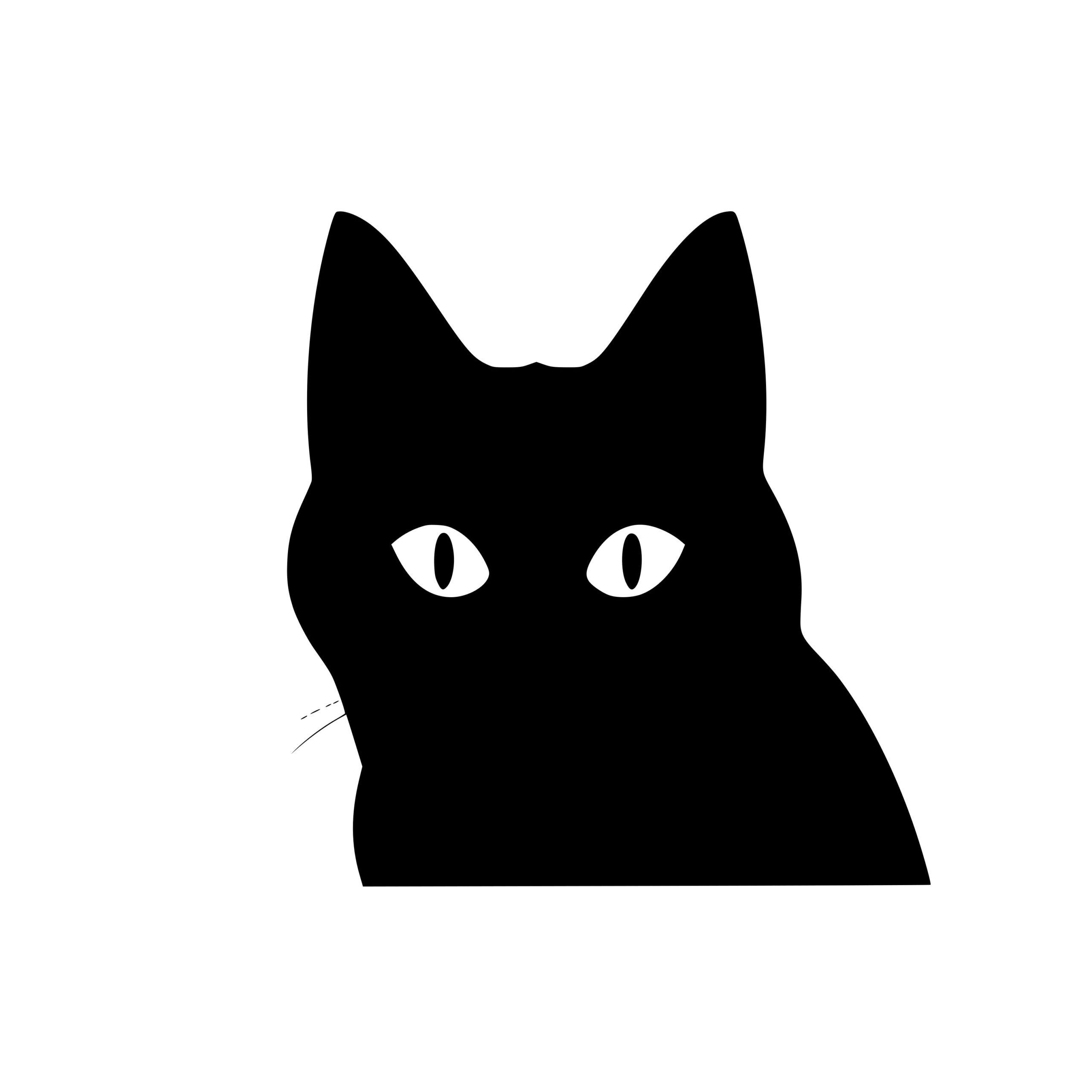 Hiding Cat SVG Image for Cricut, Silhouette, xTool, Glowforge