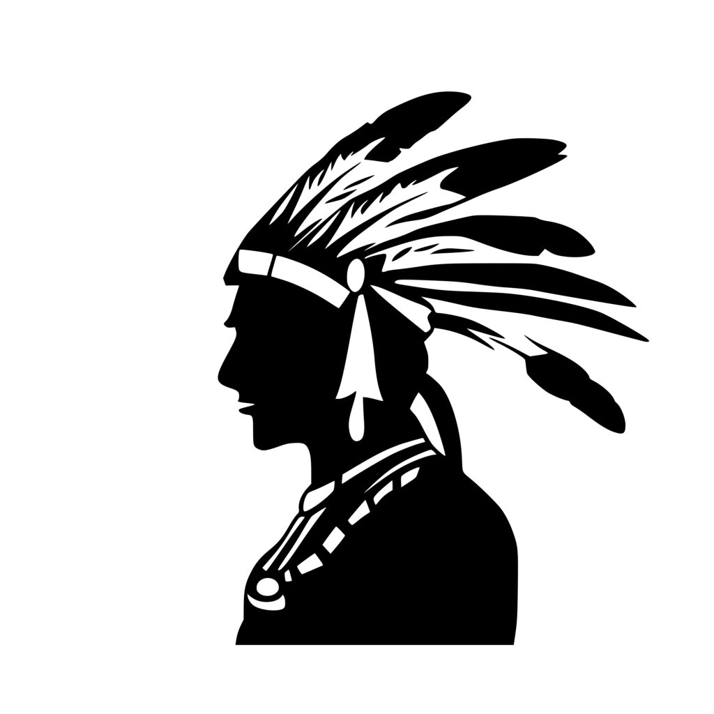 Native American Silhouette SVG Image for Cricut and Silhouette