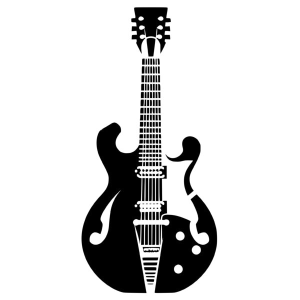 Electric Guitar SVG File for Cricut, Silhouette, and Laser Machines