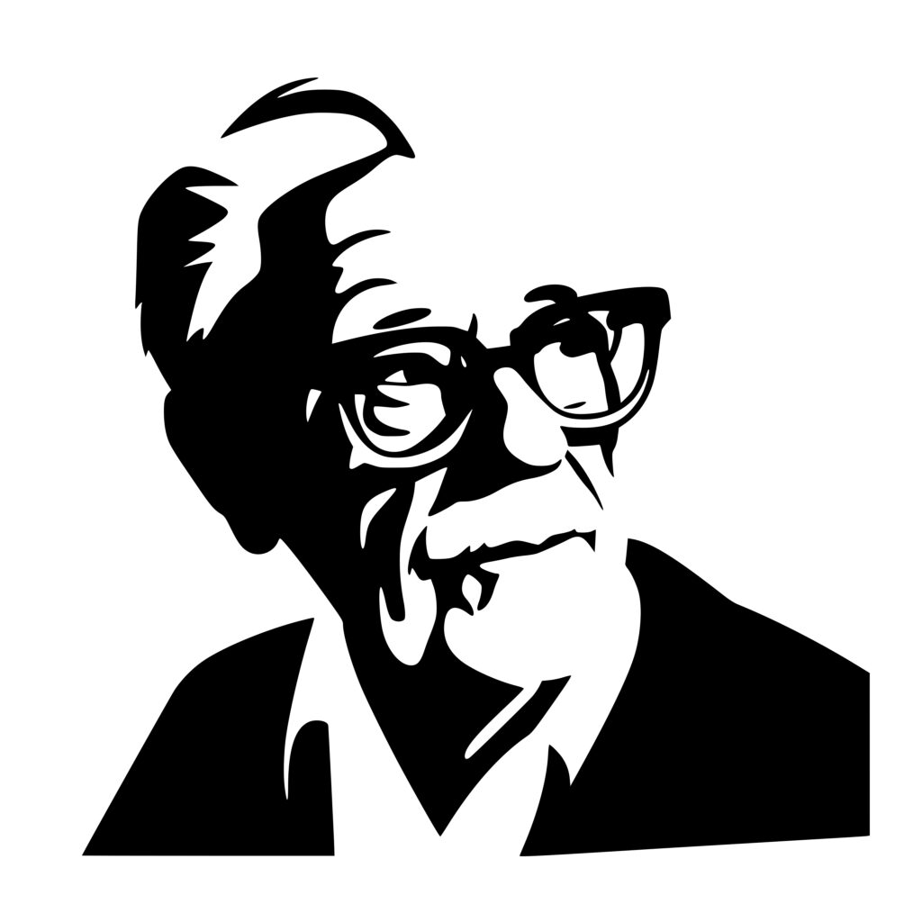 Elderly Man SVG File for Cricut, Silhouette, Laser Machines