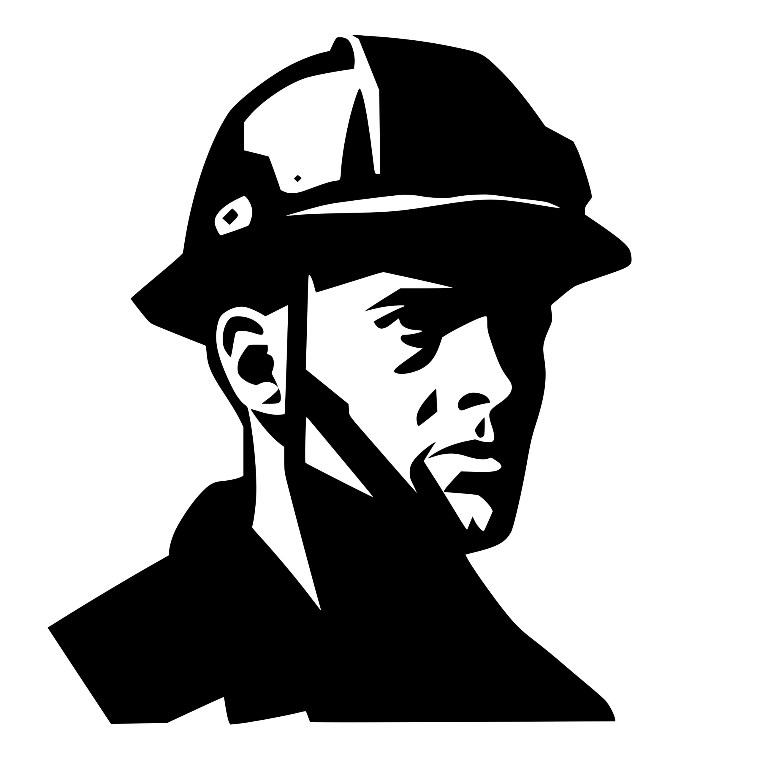 Coal Miner Headshot SVG File for Cricut, Silhouette, Laser Machines