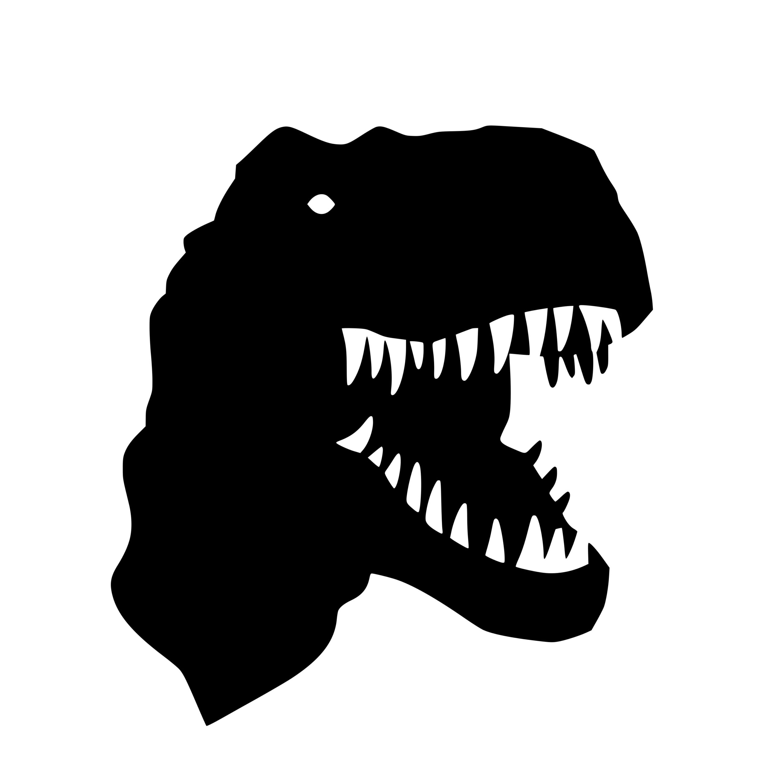 Sharp Teeth T-rex SVG Image for Cricut, Silhouette, Laser Machines