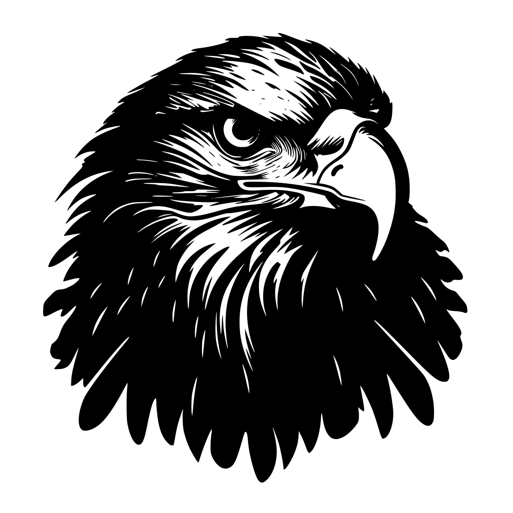 Feathered eagle svg file instant download for cricut silhouette laser