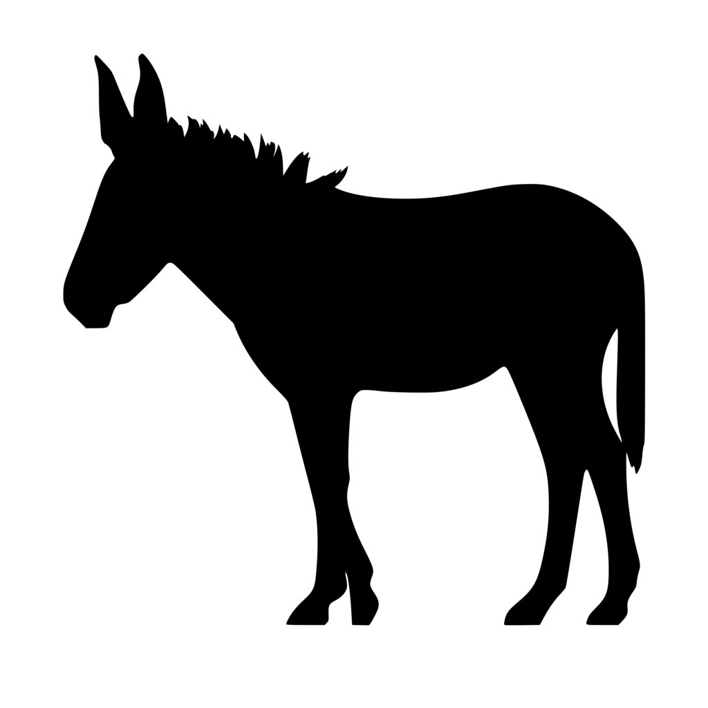 Burro Silhouette SVG, PNG, DXF Instant Download for Cricut, Silhouette ...