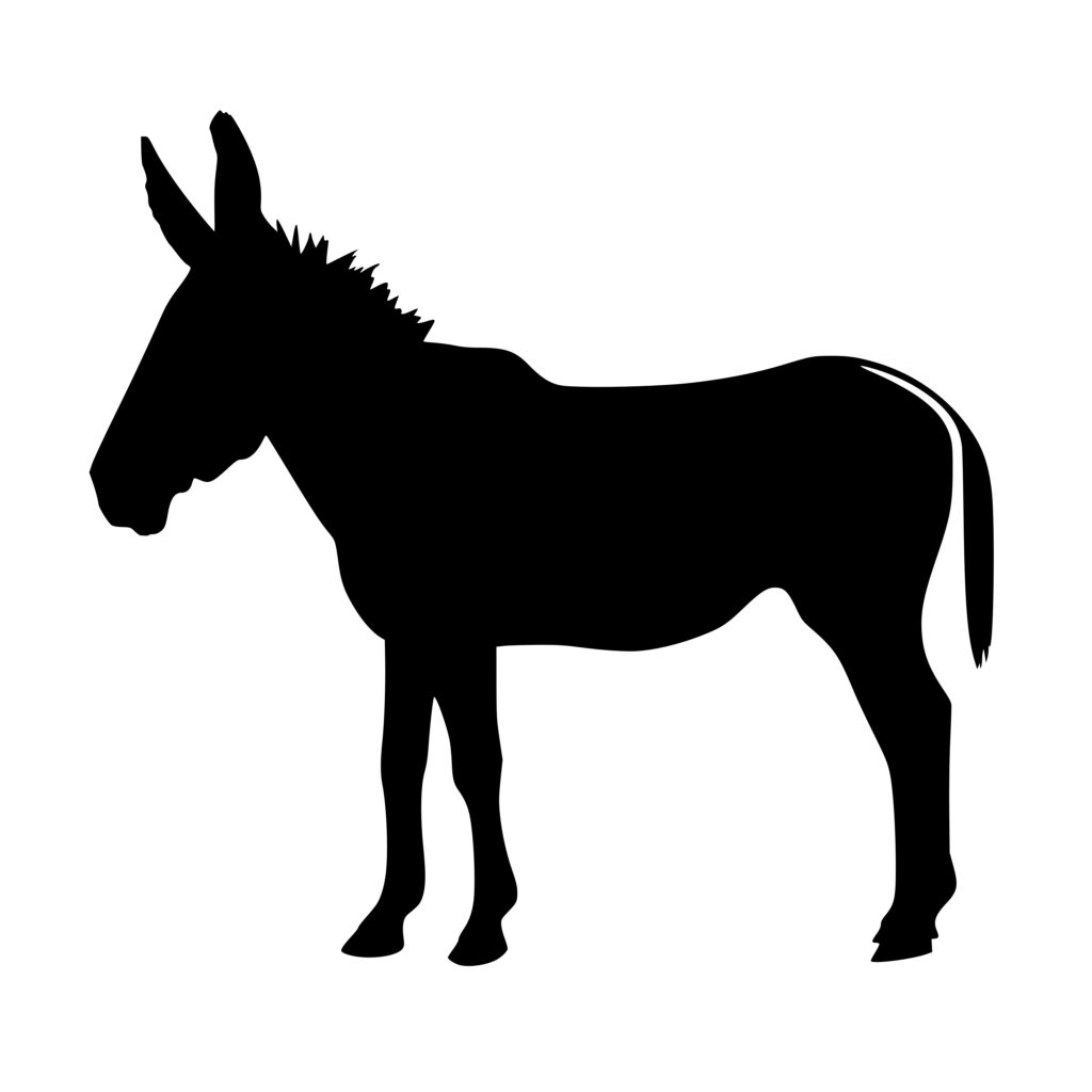 Donkey Silhouette SVG File for Cricut, Silhouette, and Laser Machines