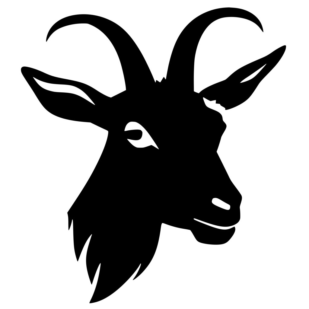 Curly Horned Goat SVG File for Cricut, Silhouette, Laser Machines