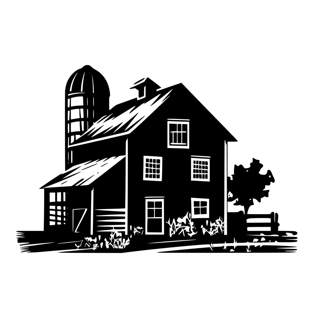 Farm House SVG File: Instant Download for Cricut, Silhouette, Laser