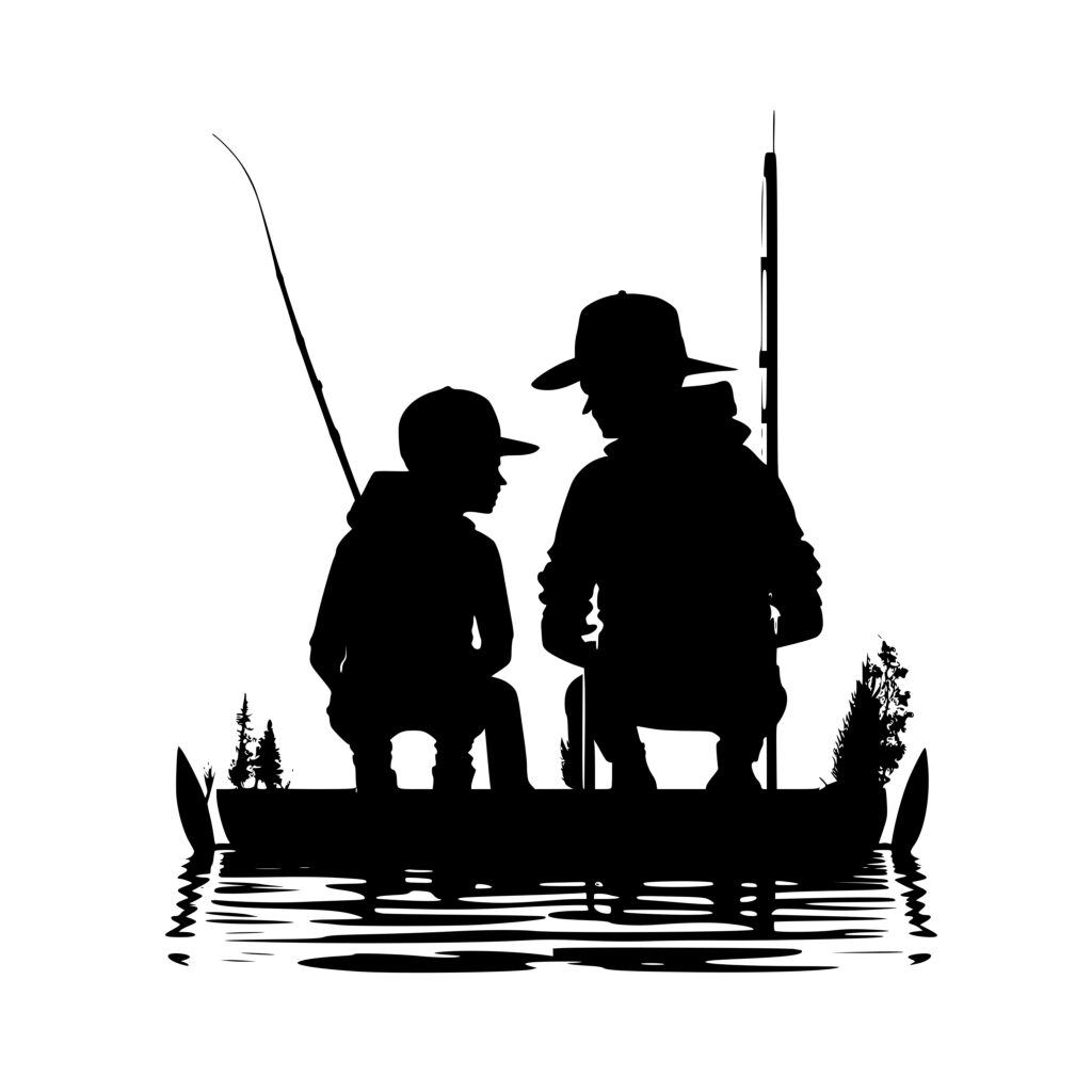 Fishing Friends SVG File for Cricut, Silhouette, Laser Machines