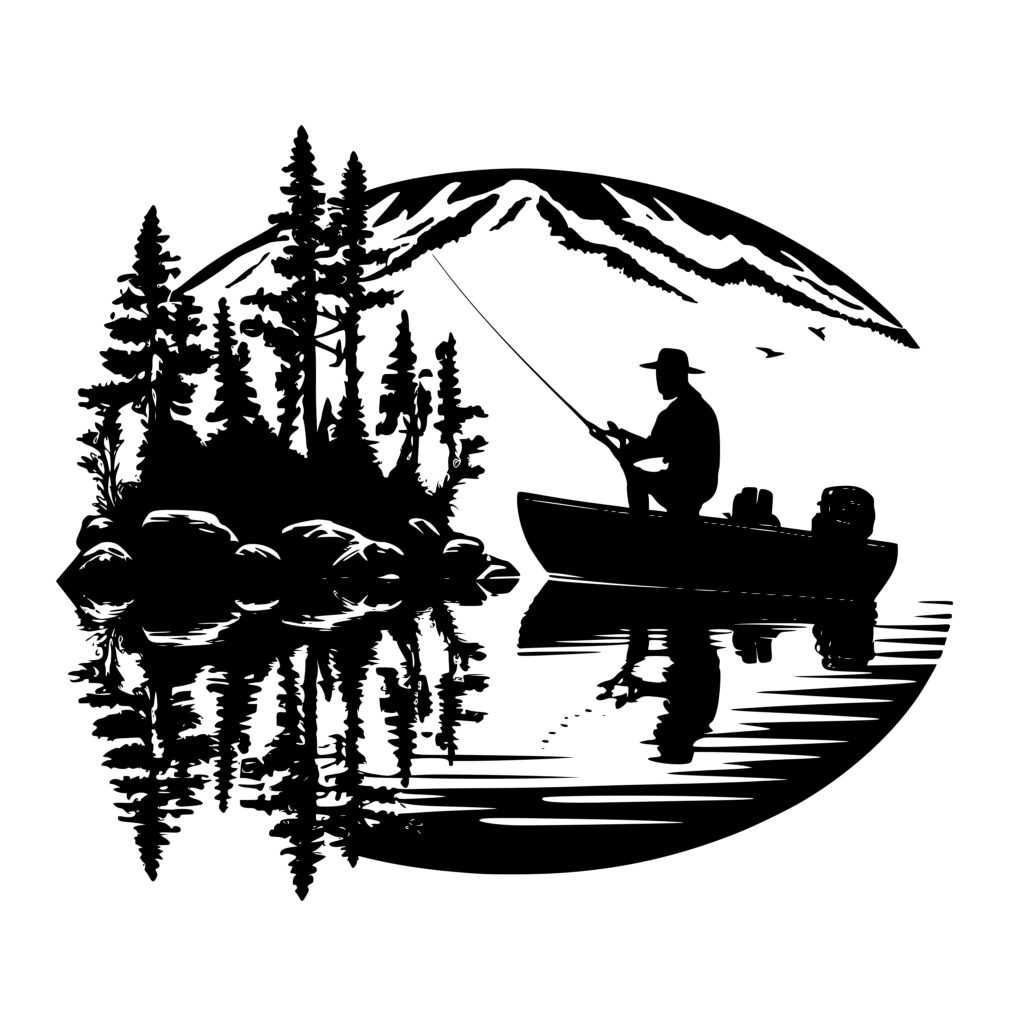 Fishing Peace and Calm: SVG File for Cricut, Silhouette, Laser