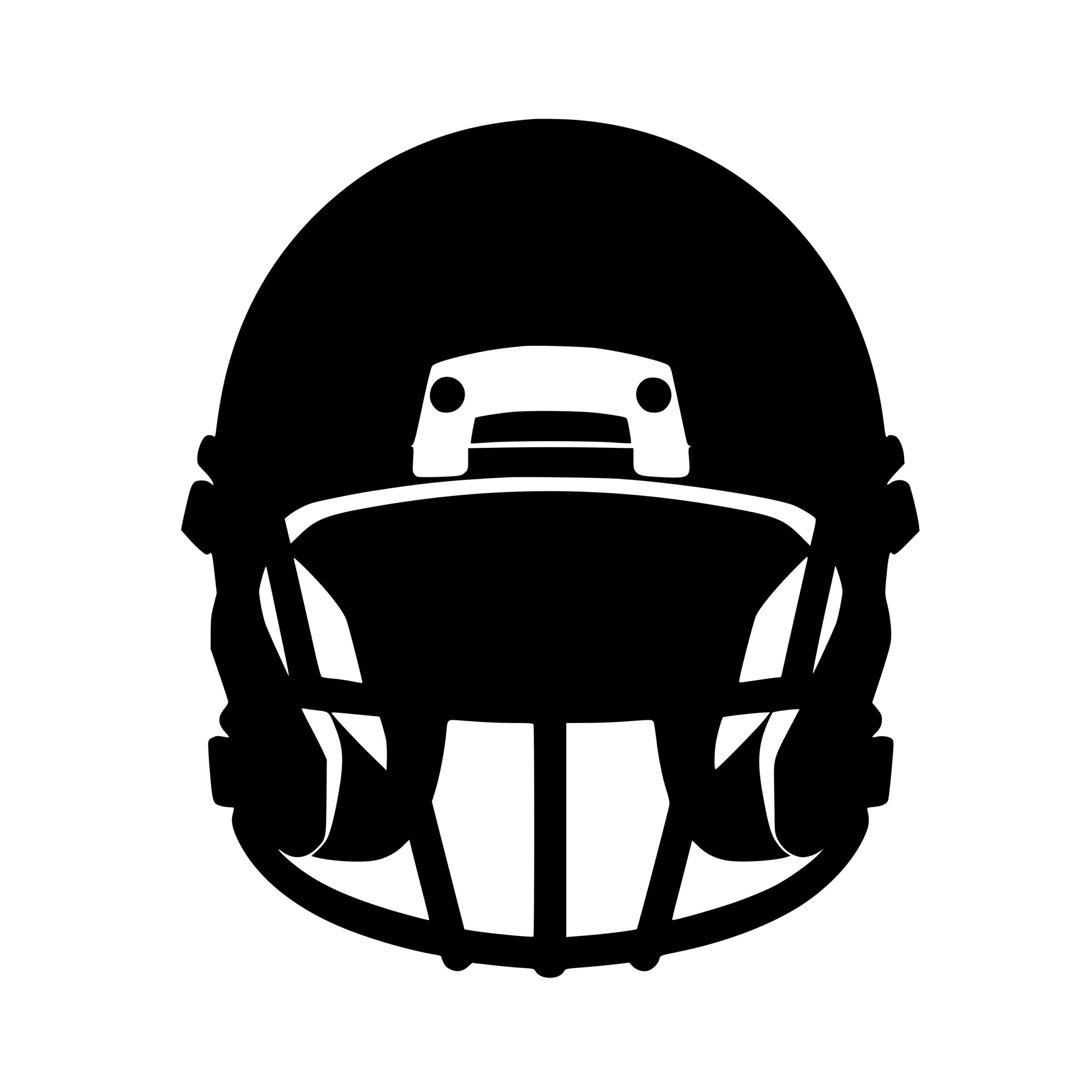 SVG File for Cricut, Silhouette, and Laser Machines: Football Helmet