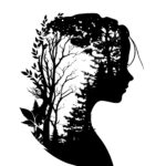 Girl Forest Silhouette