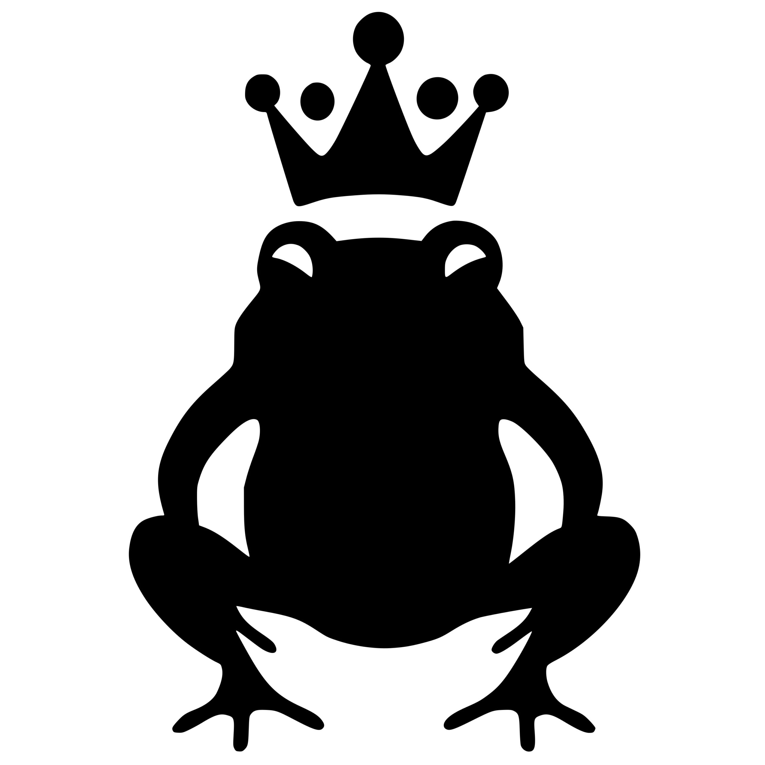 Enchanting Crowned Frog Clipart: Symbol of Creativity and