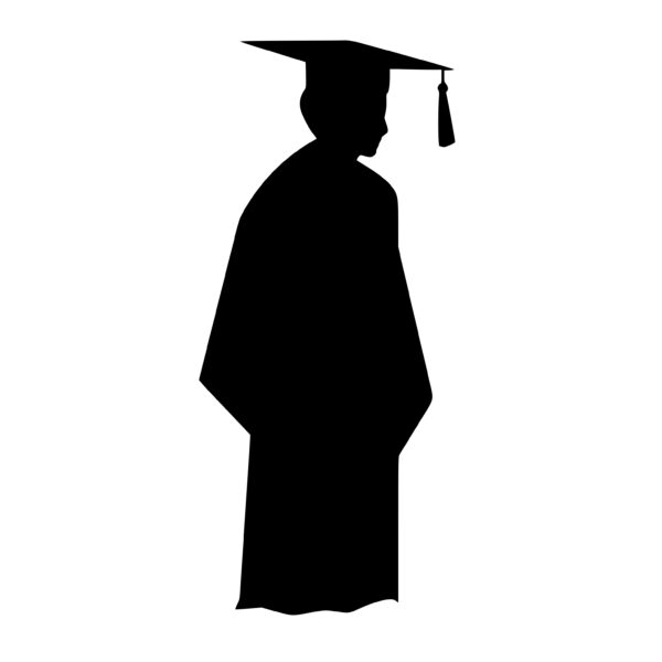 Graduation Cap and Gown SVG File for Cricut, Silhouette, Laser Machines