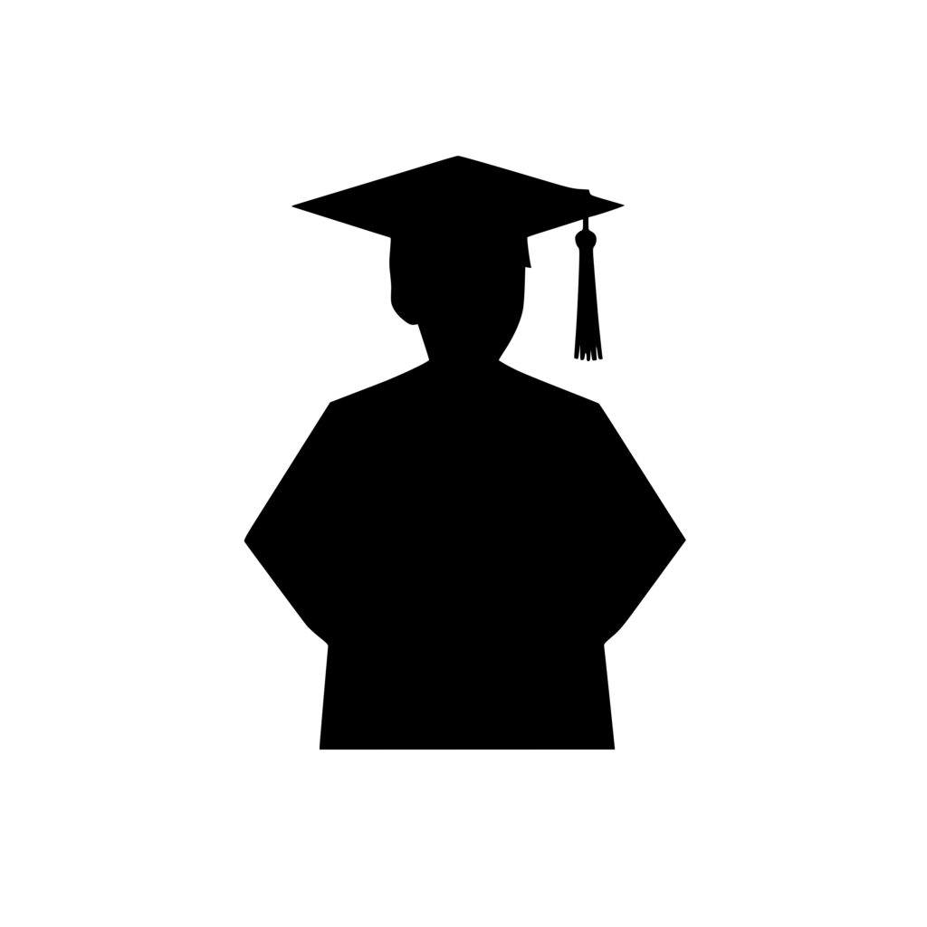 Academic Cap and Gown SVG File for Cricut and Silhouette