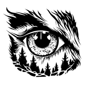 Owl Eye in the Woods