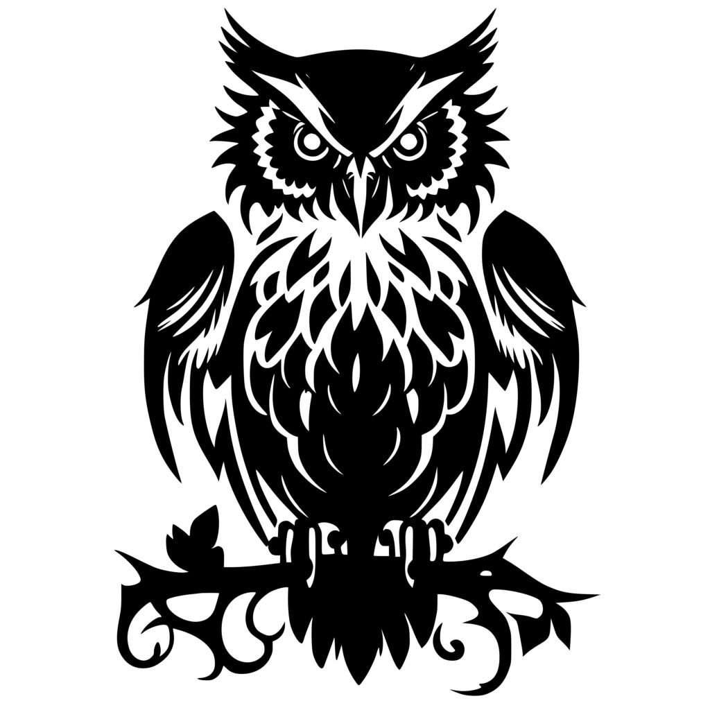 Abstract Owl SVG File for Cricut, Silhouette, Laser Machines - Instant ...