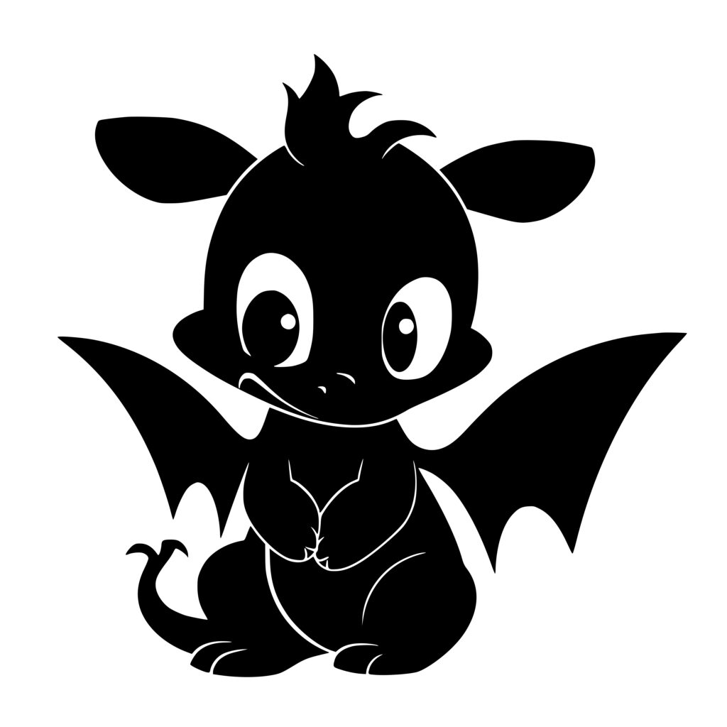 Cuddly dragon svg file for cricut silhouette and laser machines