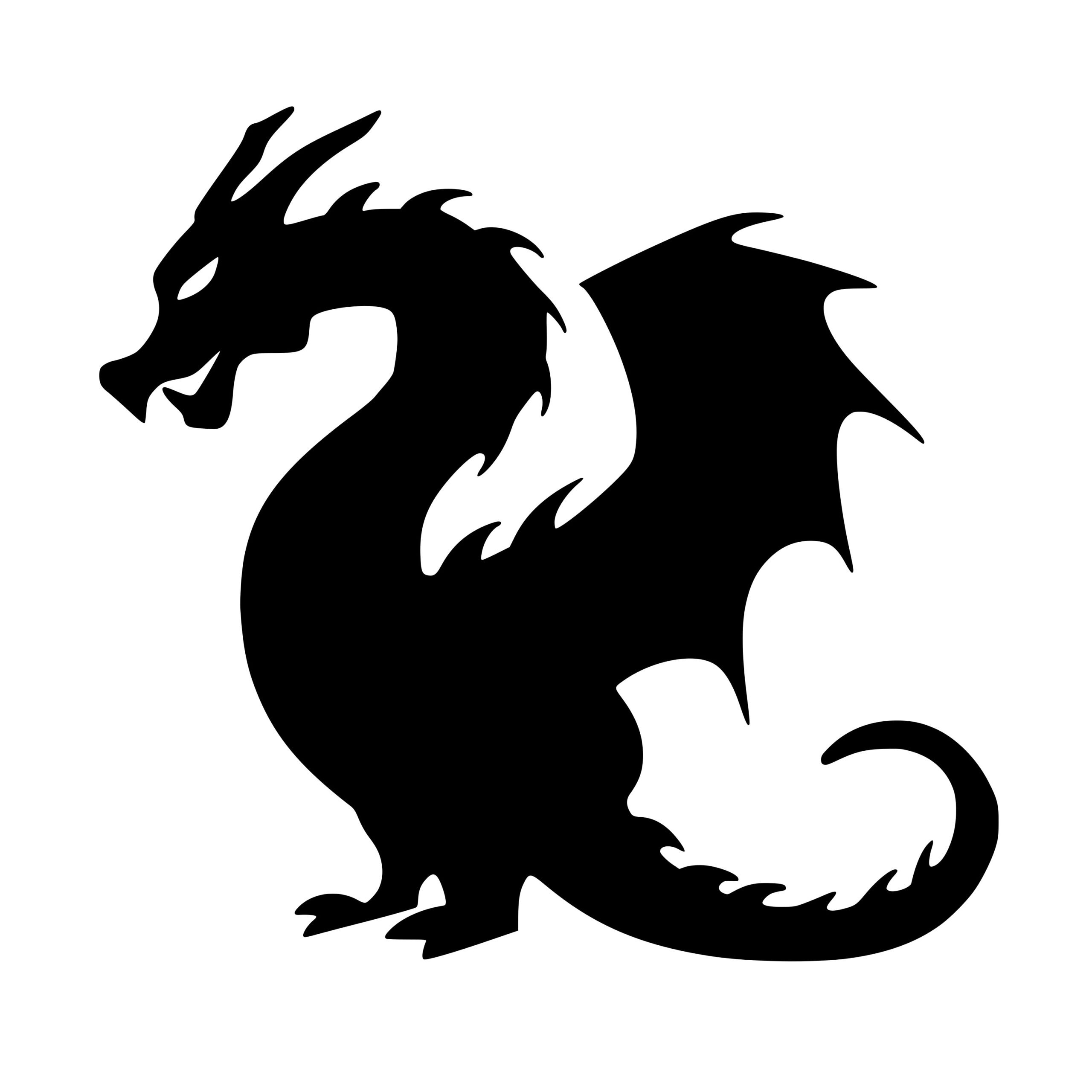 Dragon Silhouette SVG File: Instant Download for Cricut, Silhouette ...