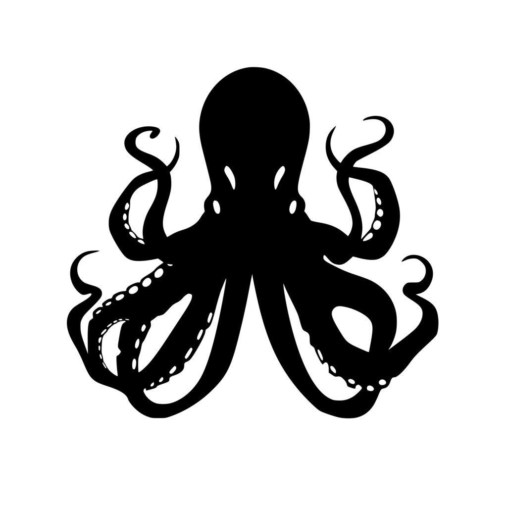 Deep-Sea Menace SVG File: Kraken Octopus Sea Monster Design